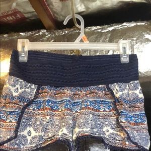 Target Navy Blue Paisley Shorts